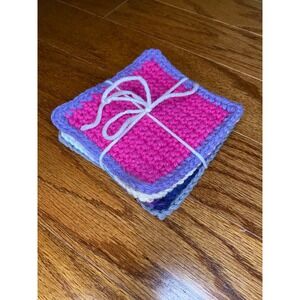 Set‎ of 4 Handmade Crochet Face Cloths